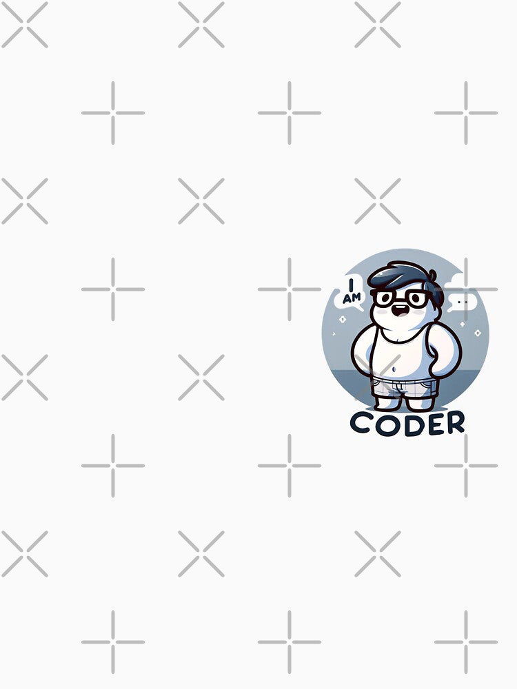 Coder Cartoon Sticker - Perfect for Developers and Tech Enthusiasts by Ajay GB T-Shirts, Hoodie, Sweatshirt (Image 3)