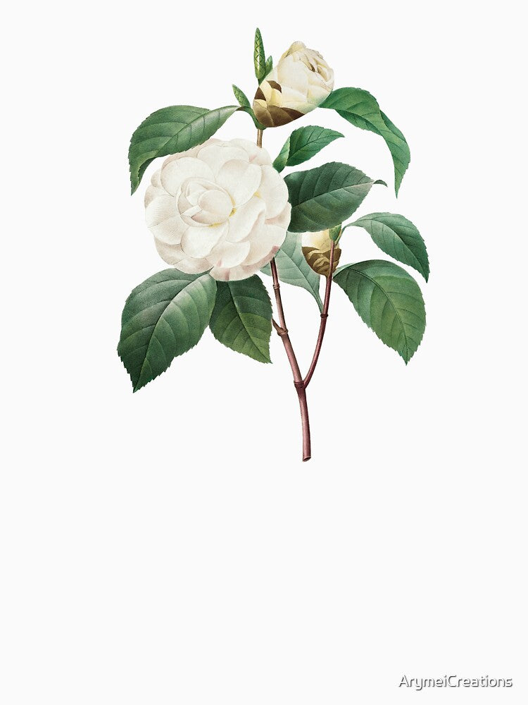 White Camellia by ArymeiCreations T-Shirts, Hoodie, Sweatshirt | BlankRebels.com (Image 3)