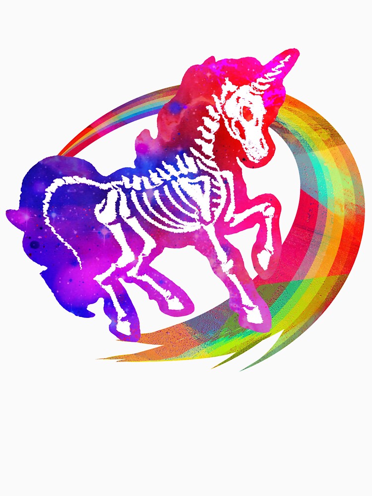 Rainbow Unicorn Skeleton for Goth Lovers by GraphicRhythm T-Shirts, Hoodie, Sweatshirt | BlankRebels.com (Image 3)