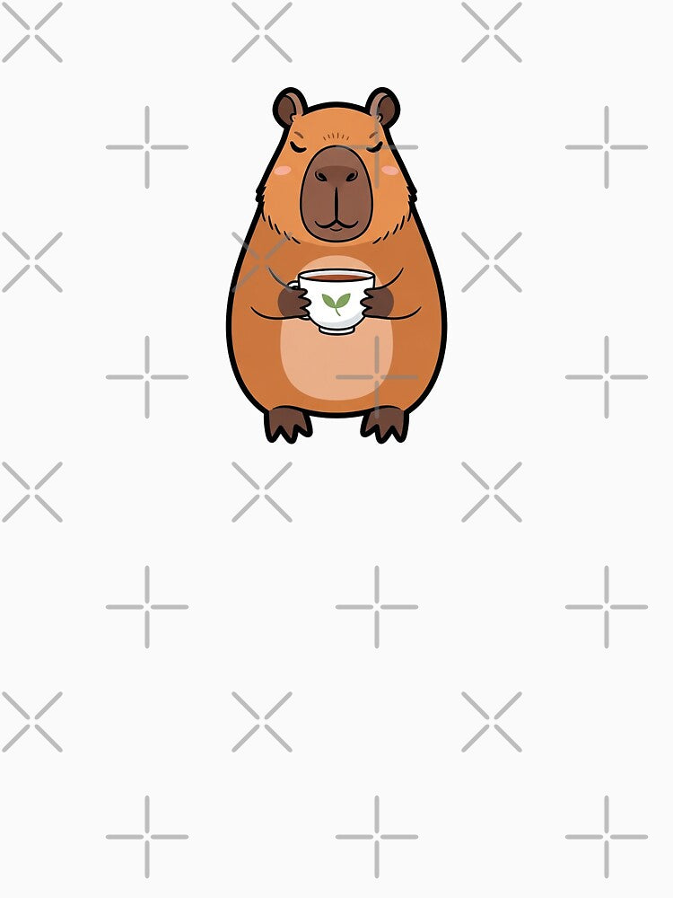 Cozy Capybara Tea Sticker by Osmose-Studio T-Shirts, Hoodie, Sweatshirt | BlankRebels.com (Image 3)