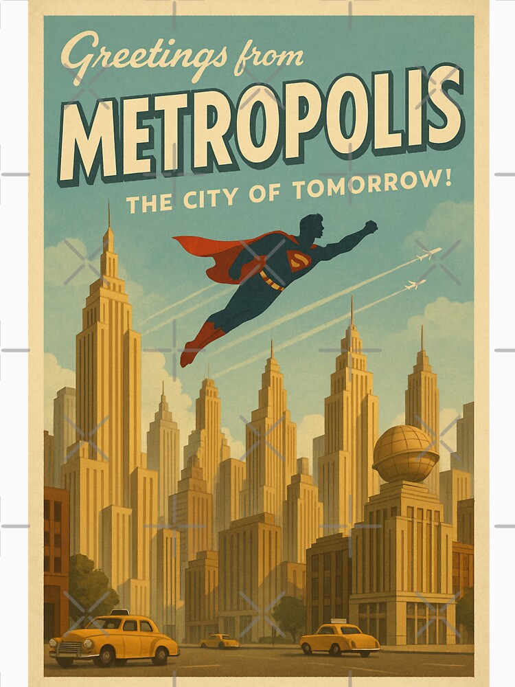 Greetings from Metropolis – The City of Tomorrow! by Lavoretty T-Shirts, Hoodie, Sweatshirt | BlankRebels.com (Image 3)