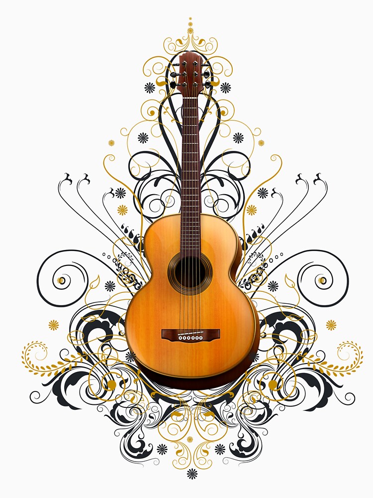 Acoustic Guitar Design by Greenway Creations T-Shirts, Hoodie, Sweatshirt | BlankRebels.com (Image 3)