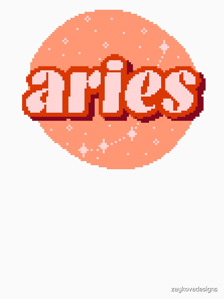 Retro Pixel Aries Astrology by zaykovadesigns T-Shirts, Hoodie, Sweatshirt | BlankRebels.com (Image 3)