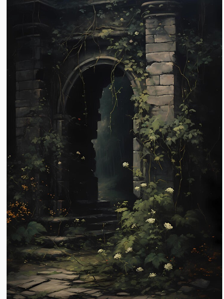Floral gateway castle dark academia gothic cottagecore decor by Mehak  Khan T-Shirts, Hoodie, Sweatshirt (Image 3)