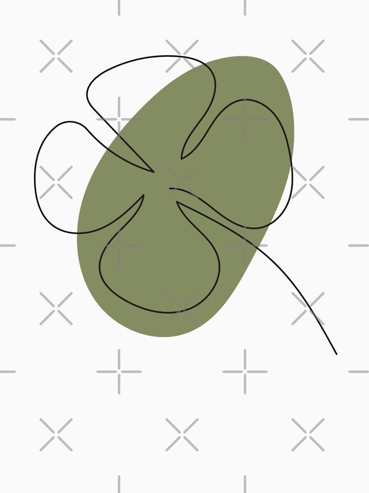One line clover plant art by NazarliNigar T-Shirts, Hoodie, Sweatshirt | BlankRebels.com (Image 2)