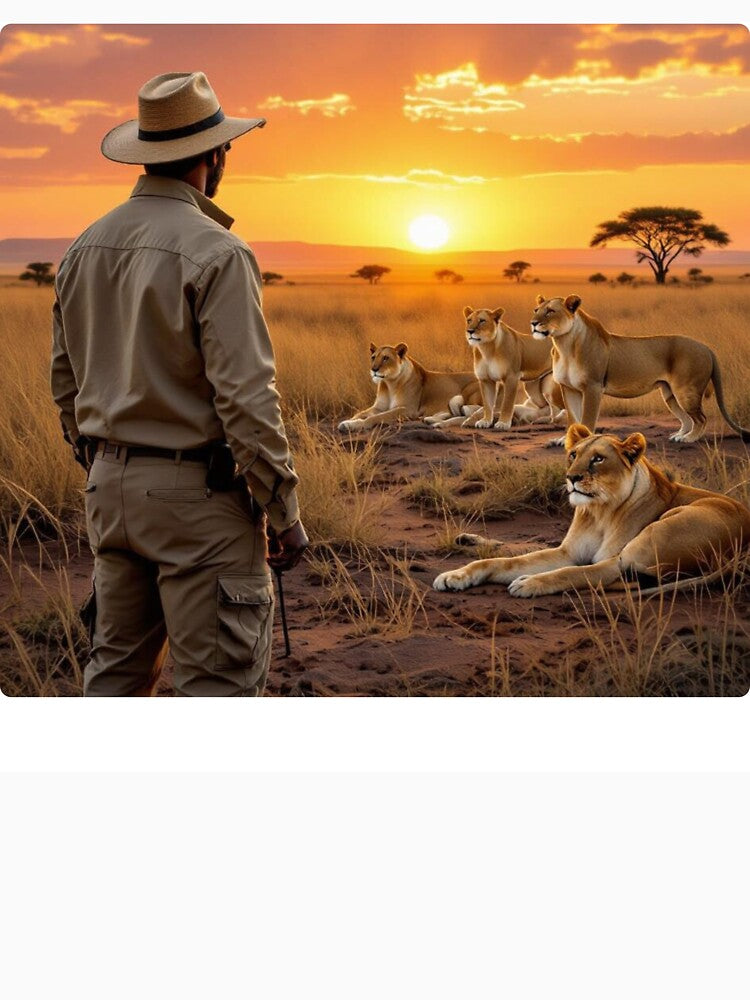 Sunset Safari Adventure – Fearless in the Wild by Safaris Apparels T-Shirts, Hoodie, Sweatshirt | BlankRebels.com (Image 3)
