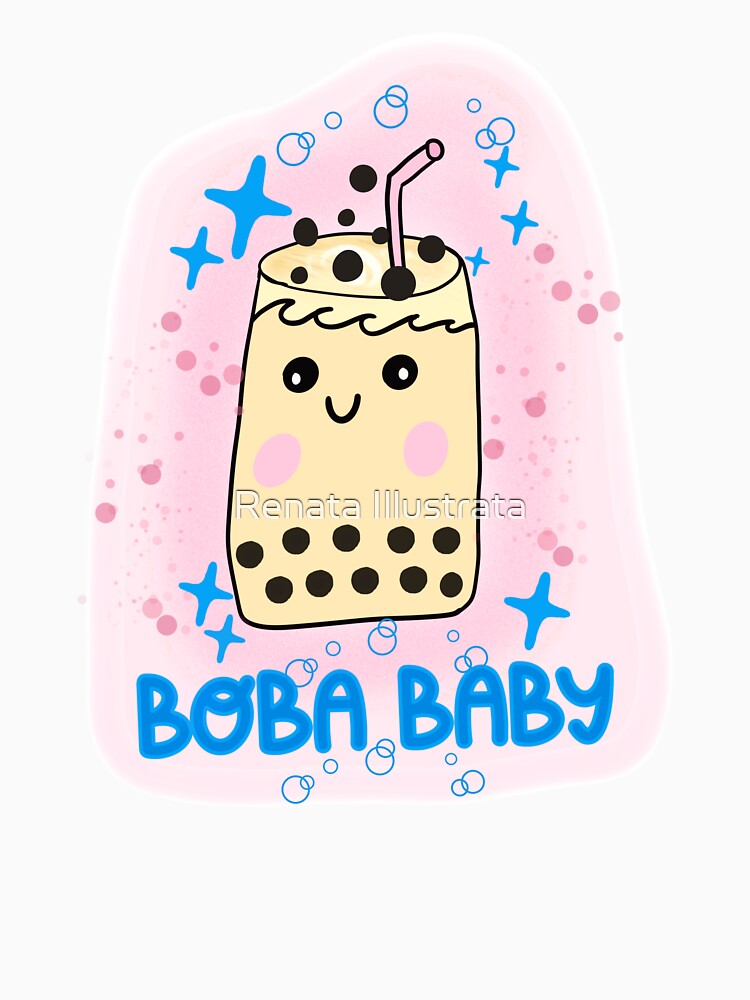 Boba Baby Cute Kawaii Bubble Tea Time by Renata Illustrata T-Shirts, Hoodie, Sweatshirt | BlankRebels.com (Image 3)