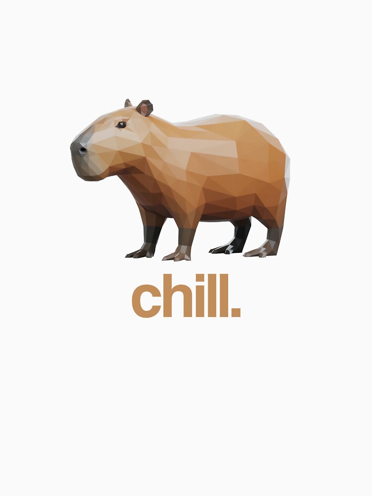 Chill. (Low Poly Capybara) by Subtext Design T-Shirts, Hoodie, Sweatshirt | BlankRebels.com (Image 3)