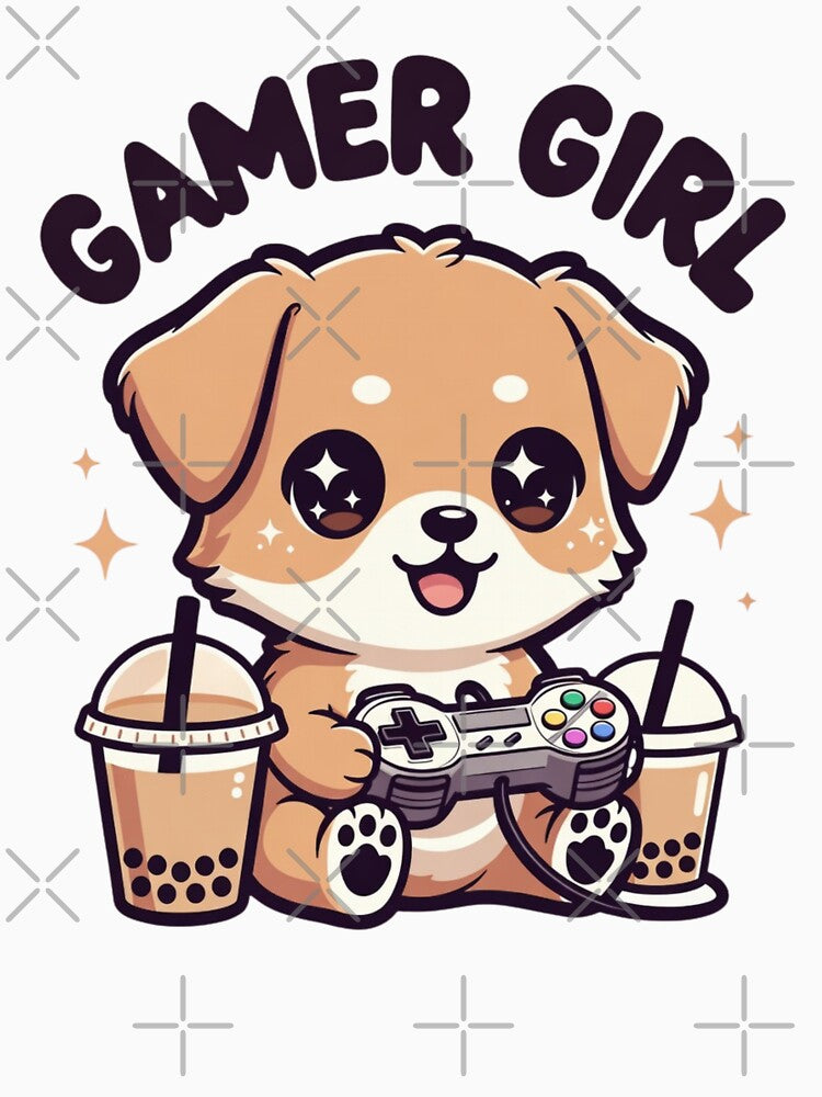 Dog Mom Gamer Girl – Cute Puppy Gaming Companion by GrumpySableye T-Shirts, Hoodie, Sweatshirt | BlankRebels.com (Image 3)