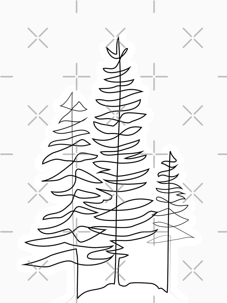 Forest - Minimal line art by InspiRin T-Shirts, Hoodie, Sweatshirt | BlankRebels.com (Image 2)