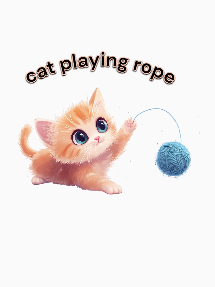 Cute Kitten Playing with Yarn Ball by Suwit Thiamtanong T-Shirts, Hoodie, Sweatshirt | BlankRebels.com (Image 3)