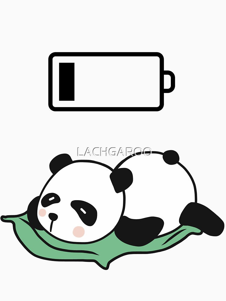 battery charge usagi cute panda by LACHGAROO T-Shirts, Hoodie, Sweatshirt | BlankRebels.com (Image 3)