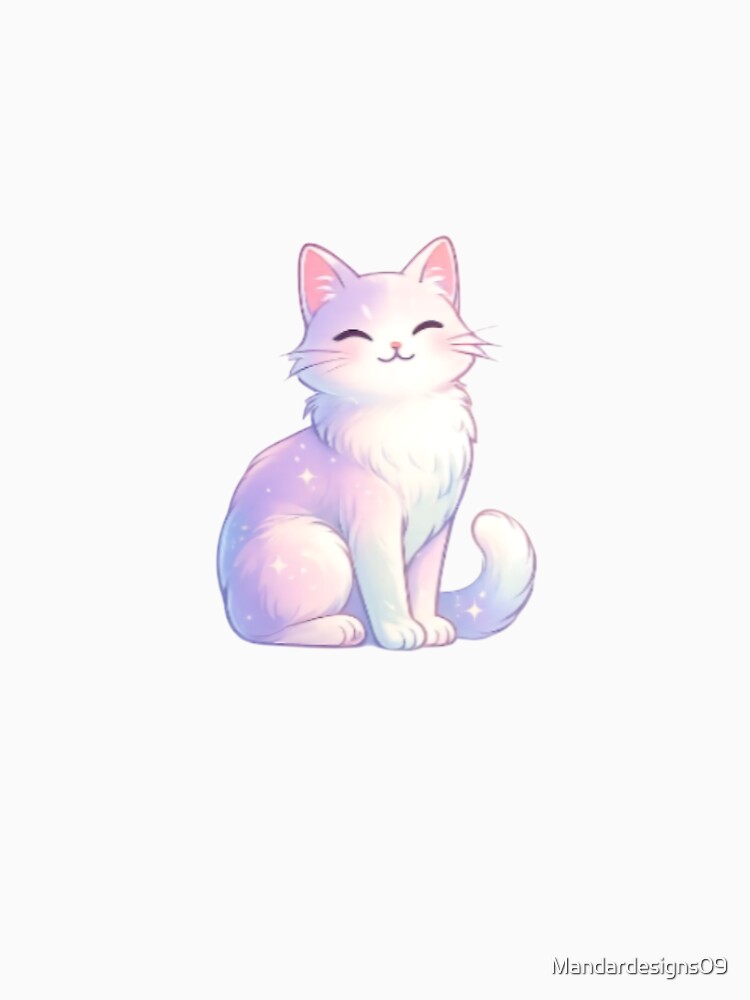 Pastel Cat Design – Premium Hoodie & T-Shirt by Mandardesigns09 Sweatshirt | BlankRebels.com (Image 3)