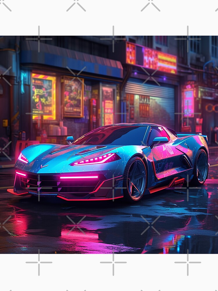 Cyberpunk Corvette 3 by santhiWalken T-Shirts, Hoodie, Sweatshirt | BlankRebels.com (Image 3)