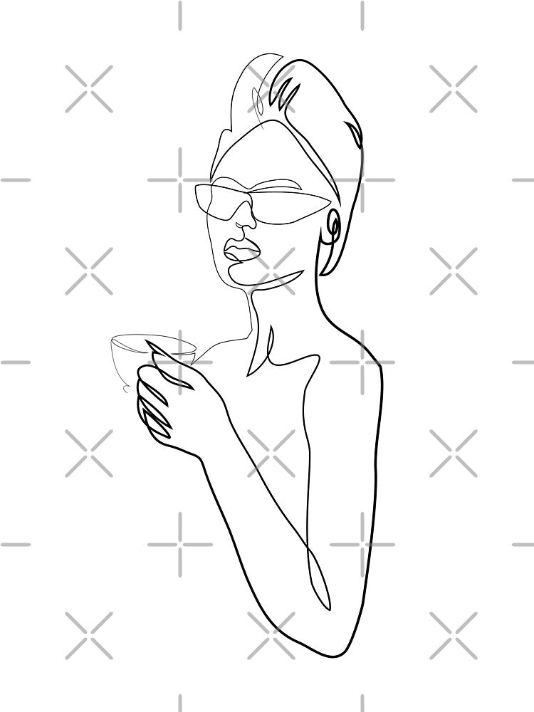 Woman spill the tea 2 - Minimal line art by InspiRin T-Shirts, Hoodie, Sweatshirt | BlankRebels.com (Image 3)