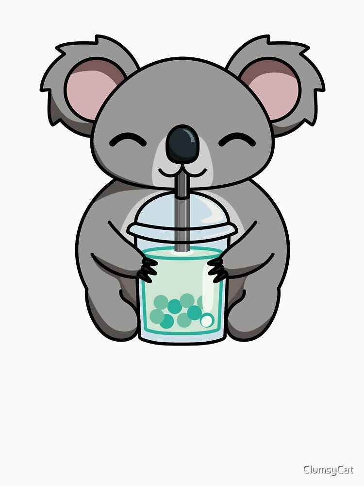 Bubbly Koala Cute Adorable Koala with Bubble Tea by ClumsyCat T-Shirts, Hoodie, Sweatshirt | BlankRebels.com (Image 3)