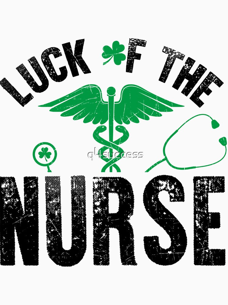 Luck Of the Nurse St. Patrick's Holiday White T-Shirts by q4success Hoodie, Sweatshirt | BlankRebels.com (Image 3)