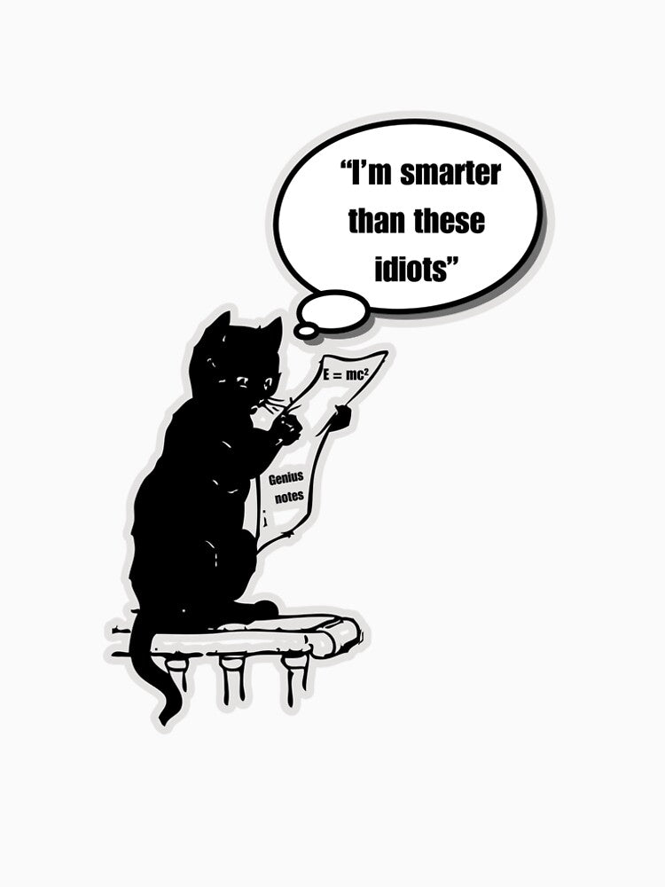 “Smarter Than These Idiots – Sarcastic Cat Meme” by NovaRune T-Shirts, Hoodie, Sweatshirt | BlankRebels.com (Image 2)