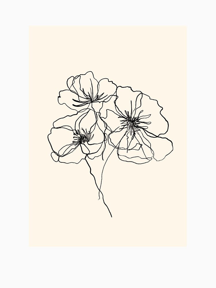 Three beige big flowers by Sticker Store T-Shirts, Hoodie, Sweatshirt | BlankRebels.com (Image 3)