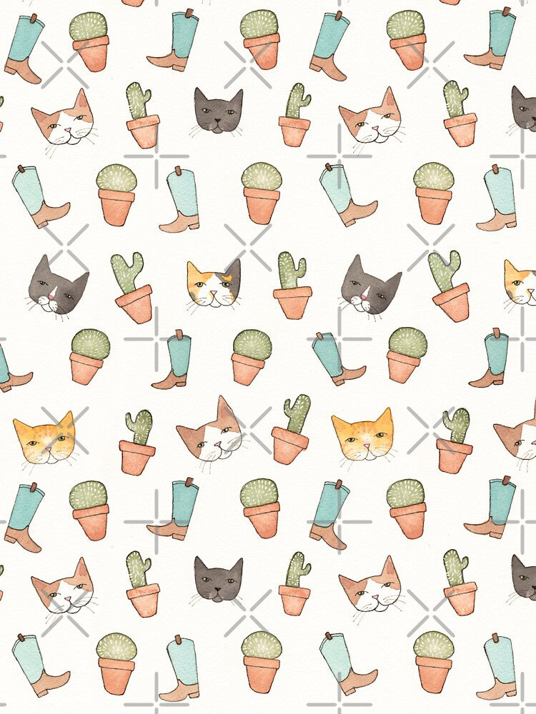 Western Cats and Cactus by KilkennyCat Art T-Shirts, Hoodie, Sweatshirt | BlankRebels.com (Image 3)