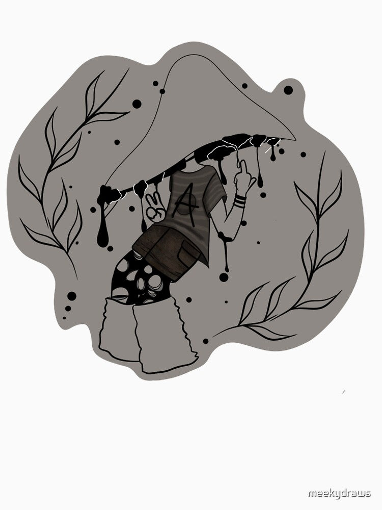 grunge alt mushroom head girl by meekydraws T-Shirts, Hoodie, Sweatshirt | BlankRebels.com (Image 2)