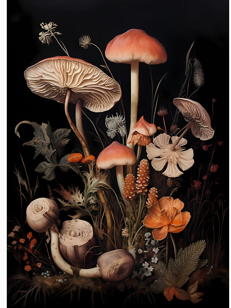Psychedelic mushrooms dark academia gothic cottagecore decor by Mehak  Khan T-Shirts, Hoodie, Sweatshirt (Image 3)