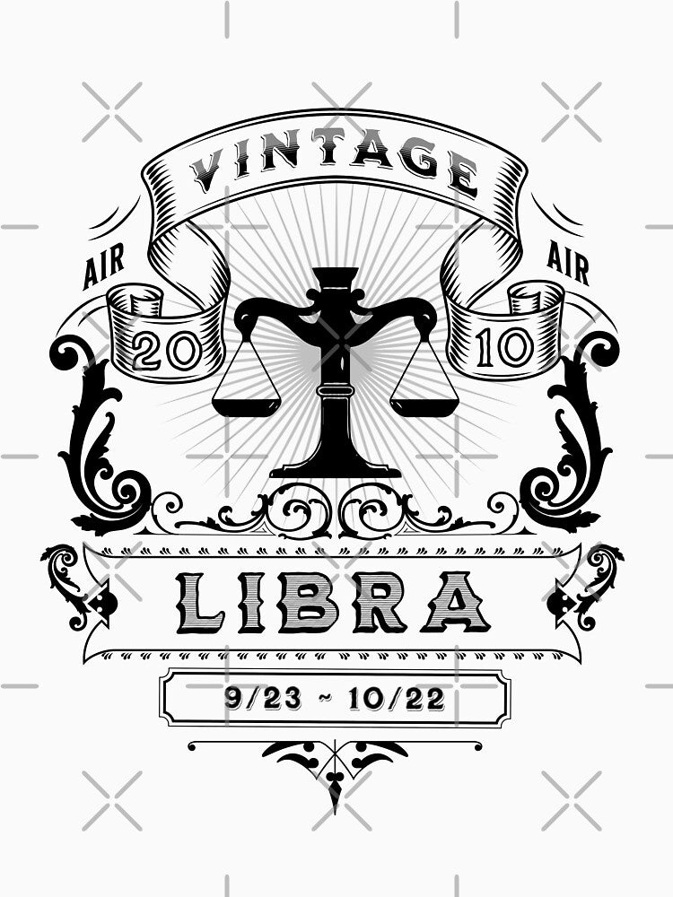 The Zodiac Sign of Libra Black and White 2010 by rhombusOnion T-Shirts, Hoodie, Sweatshirt | BlankRebels.com (Image 3)