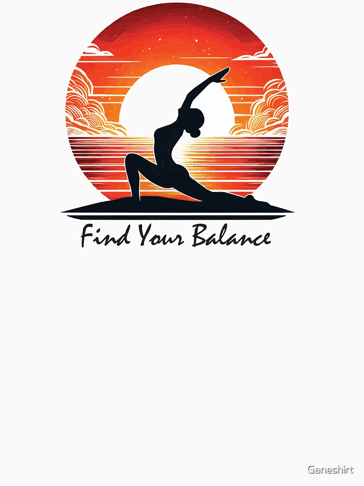 Find your balance - Yoga for women by Ganeshirt T-Shirts, Hoodie, Sweatshirt | BlankRebels.com (Image 3)