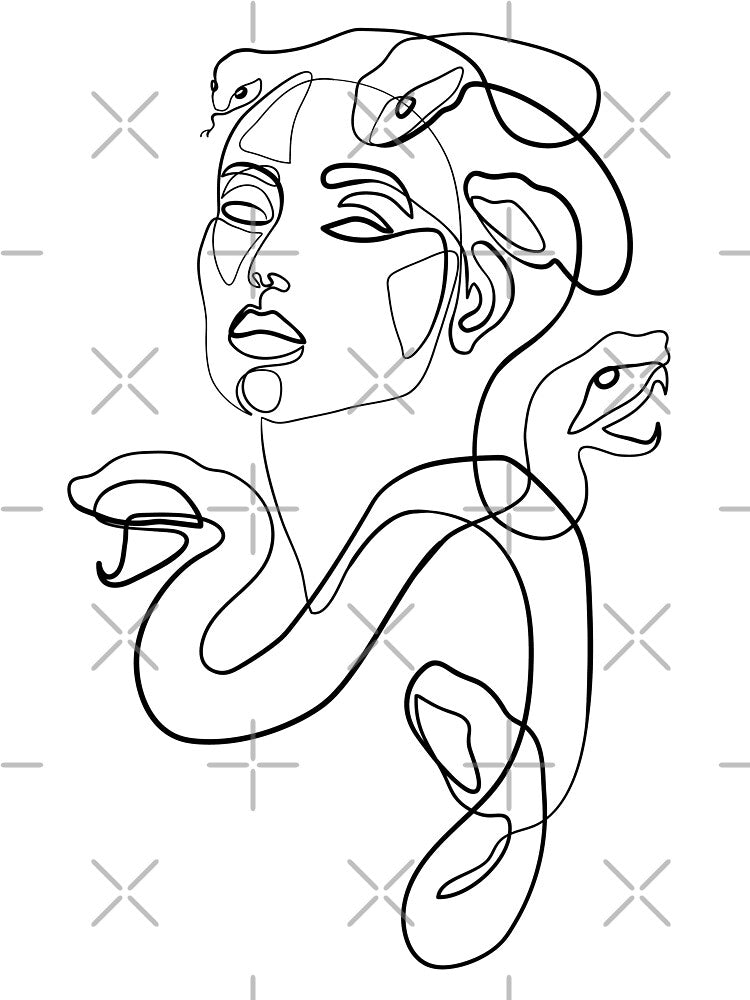 Medusa - Minimal line art by InspiRin T-Shirts, Hoodie, Sweatshirt | BlankRebels.com (Image 3)