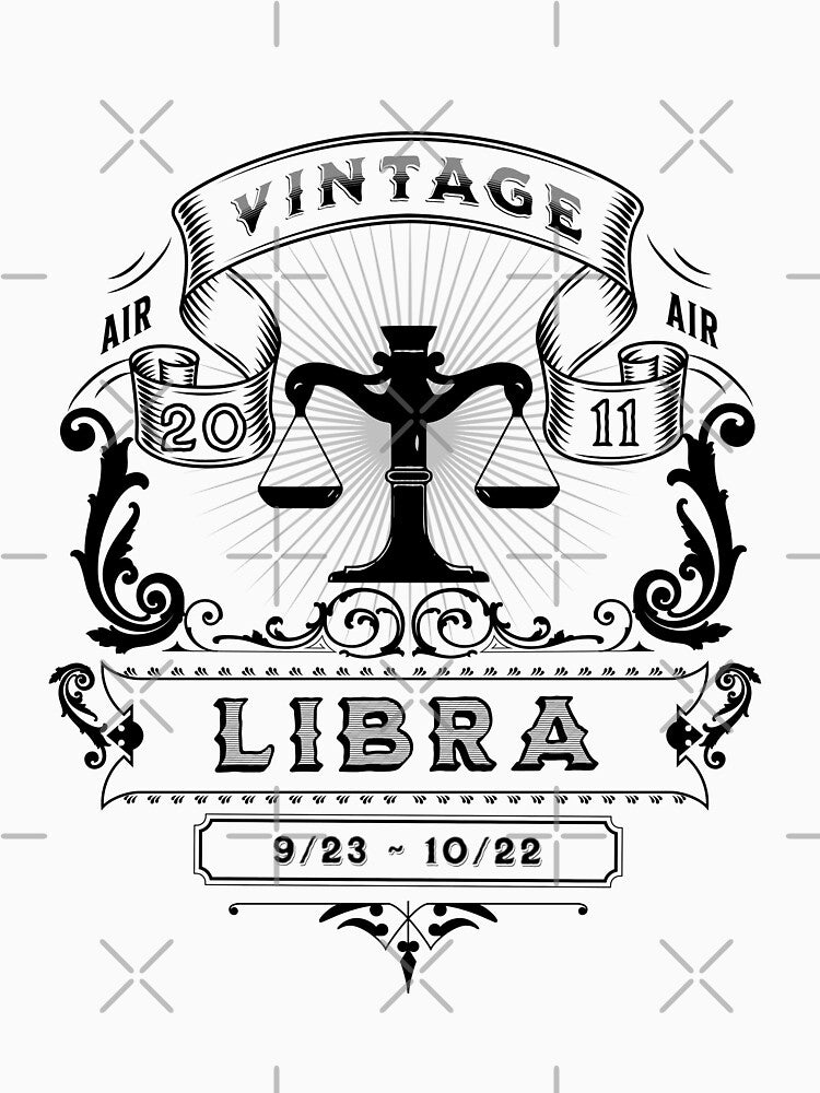 The Zodiac Sign of Libra Black and White 2011 by rhombusOnion T-Shirts, Hoodie, Sweatshirt | BlankRebels.com (Image 3)