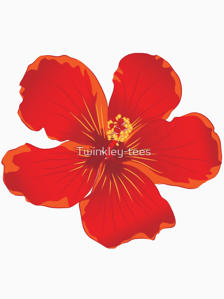 Minimal hibiscus flower design by Twinkley-tees