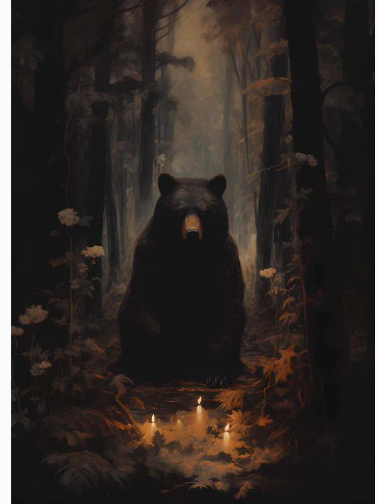 wild bear dark academia gothic cottagecore decor by Mehak  Khan T-Shirts, Hoodie, Sweatshirt | BlankRebels.com (Image 3)