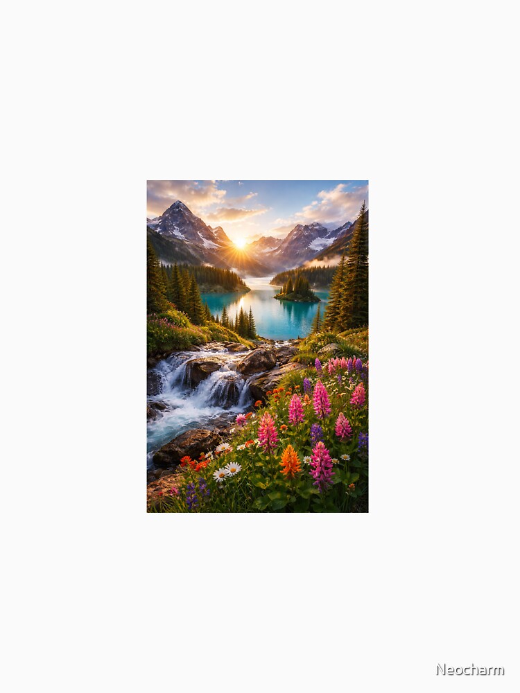 Golden Sunrise Over Alpine Paradise by Neocharm