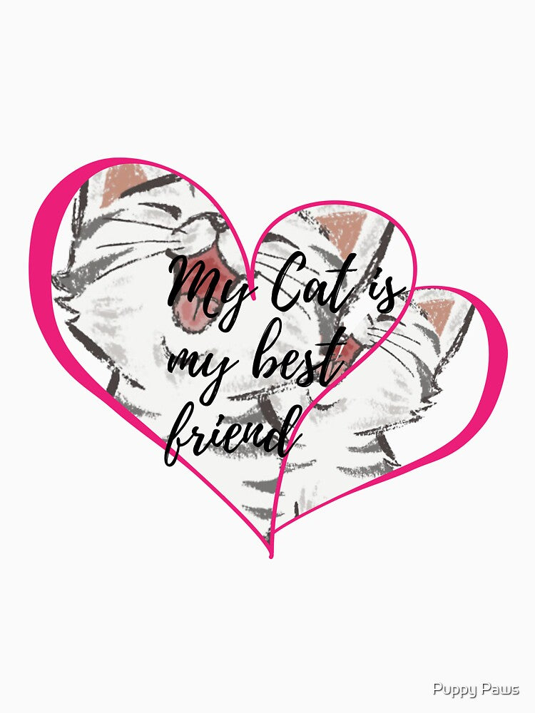 My Cat is my best friend by Puppy Paws T-Shirts, Hoodie, Sweatshirt | BlankRebels.com (Image 3)