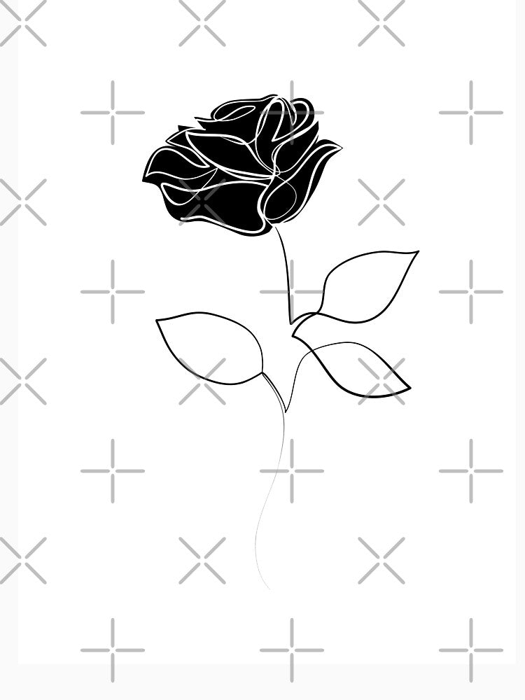 Black rose - Minimal line art by InspiRin T-Shirts, Hoodie, Sweatshirt | BlankRebels.com (Image 3)
