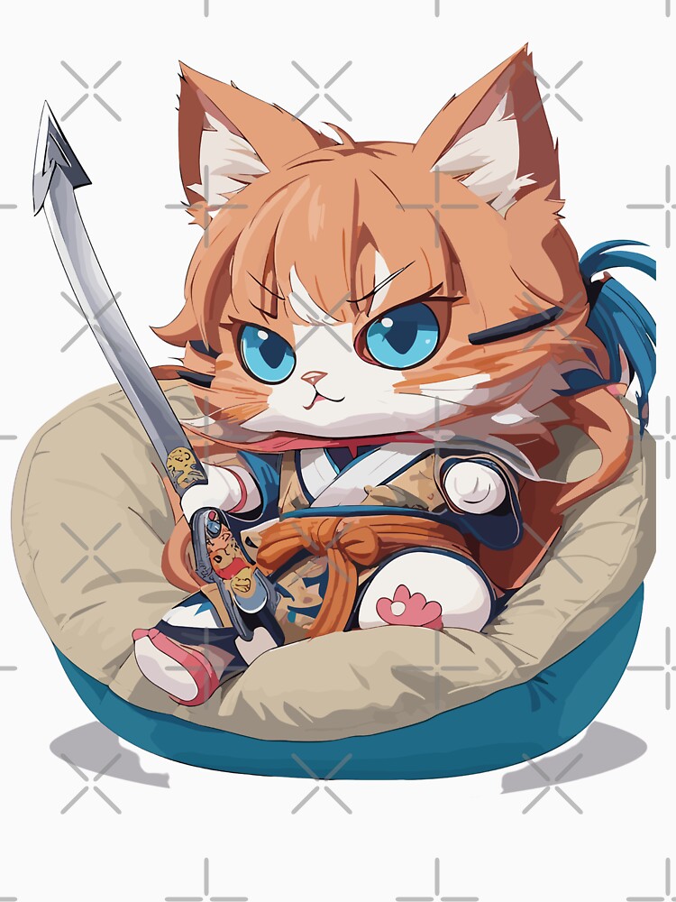Anime Cat samurai by deviatepolo