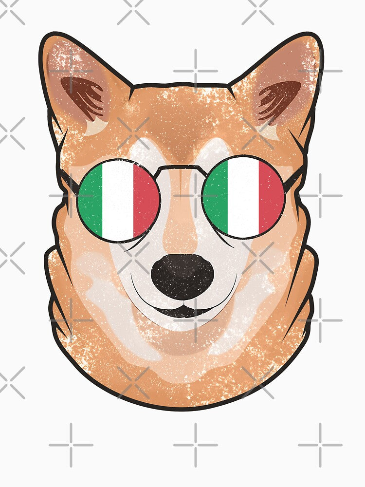 Vintage Patriotic Shiba Inu Italian Flag by feether-store