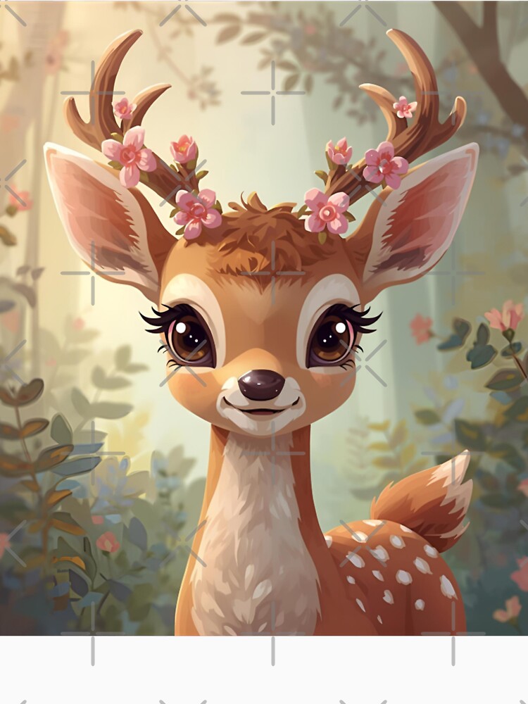 Deer with flower crown by SimonsDesignArt T-Shirts, Hoodie, Sweatshirt | BlankRebels.com (Image 2)