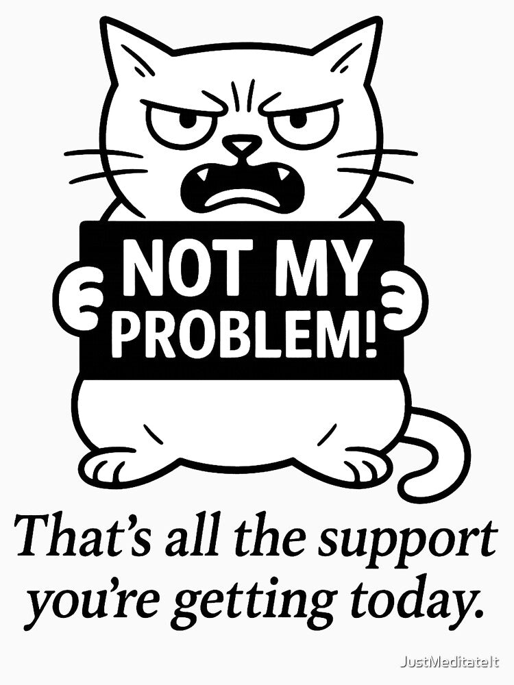 Not my problem!!! That’s all the support you’re getting today. – Funny T-Shirt and Hoodie for Remote Workers –... (Image 3)