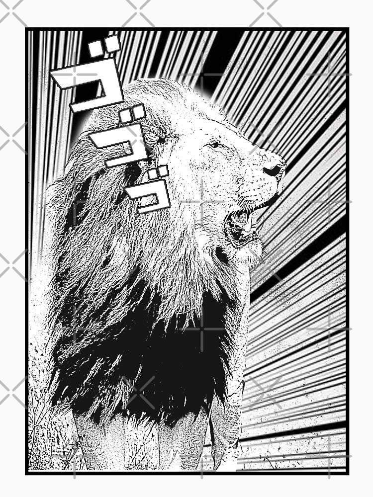 Menacing Lion Manga Anime Style by TravelPostcardGems T-Shirts, Hoodie, Sweatshirt | BlankRebels.com (Image 3)