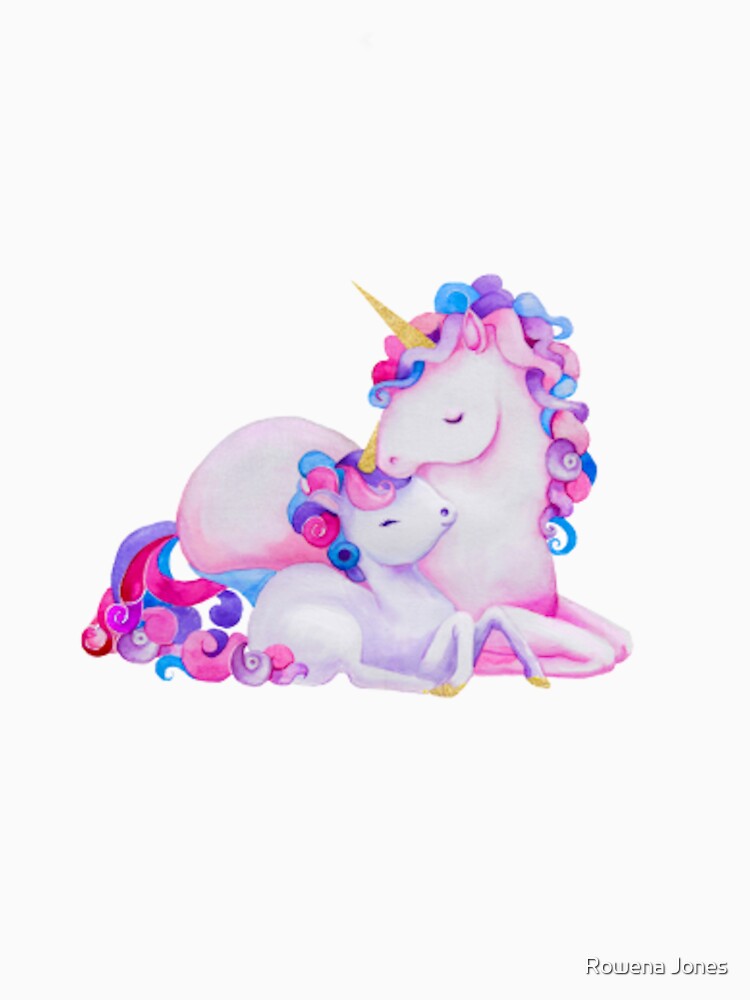 Mother Loves Daughter Unicorn Colorful Hair Family by Rowena Jones T-Shirts, Hoodie, Sweatshirt | BlankRebels.com (Image 3)