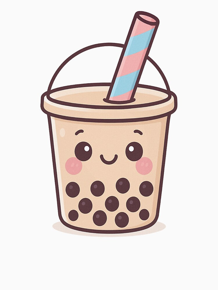 Kawaii Cute Cartooon Bubble Milk Tea T-Shirt by Emmachenn / WineDronk Shop Hoodie, Sweatshirt | BlankRebels.com (Image 3)