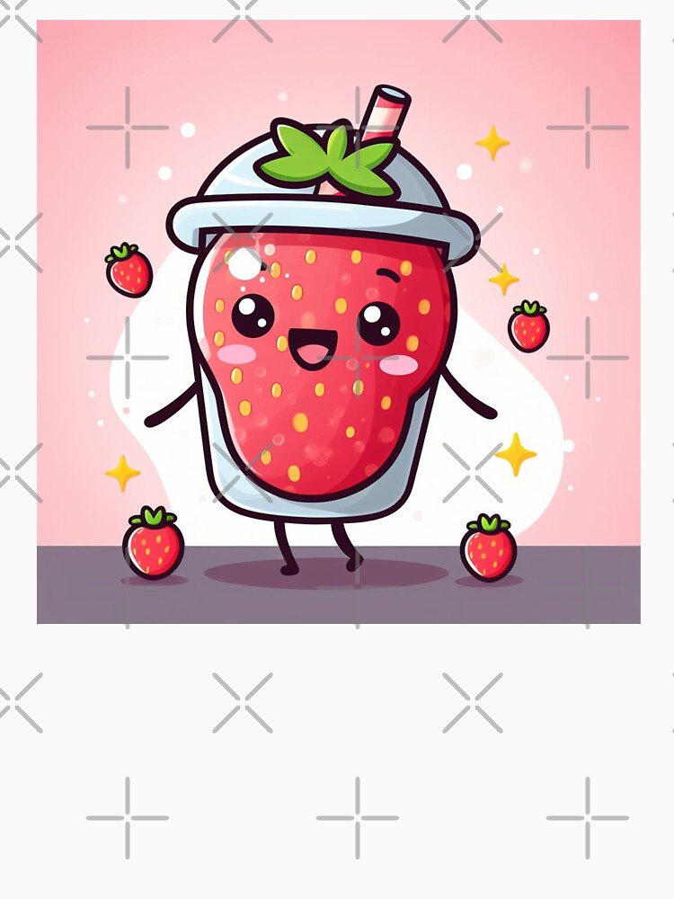 Stawberry in a bubble tea cup strawberry boba by SaraDatCool T-Shirts, Hoodie, Sweatshirt | BlankRebels.com (Image 3)