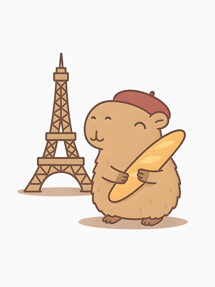Feelin’ Capy Paris – Cute Capybara Baguette & Eiffel Tower T-Shirts, Hoodie, Sweatshirt