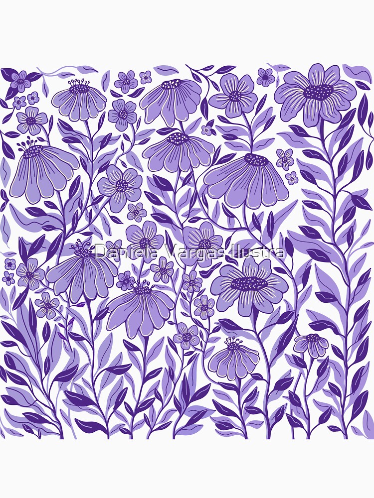 Violet Floral Pattern for Phone Cases, Curtains, Mugs, Home Decor, Stickers, Art Prints, Fabrics, and Tote Bags... (Image 3)