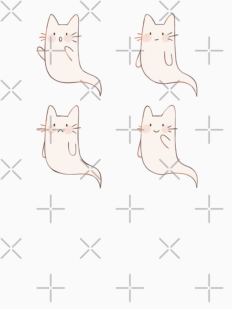 peachy blushing ghost cats • cute ghost pack by sunfloras T-Shirts, Hoodie, Sweatshirt | BlankRebels.com (Image 3)