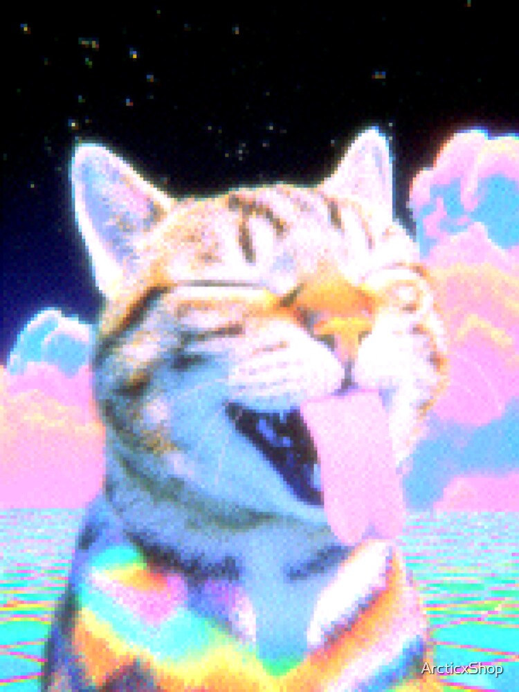 Dreamy Vaporwave Cat by ArcticxShop T-Shirts, Hoodie, Sweatshirt | BlankRebels.com (Image 3)