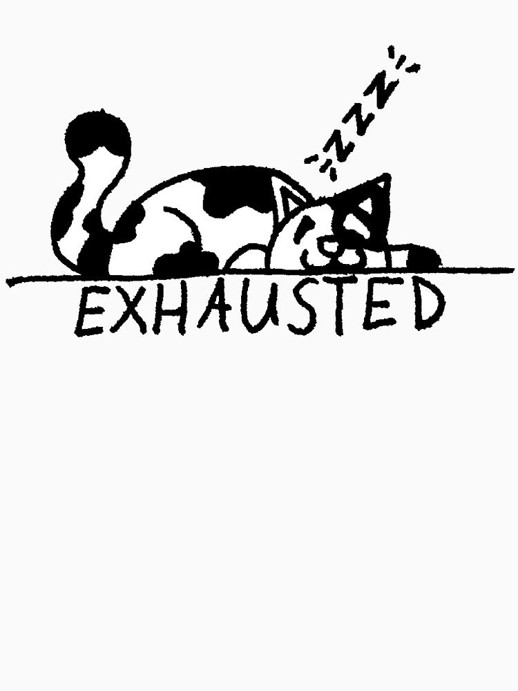 exhausted cat drawing cute sleeping by Michael Stewart T-Shirts, Hoodie, Sweatshirt | BlankRebels.com (Image 3)