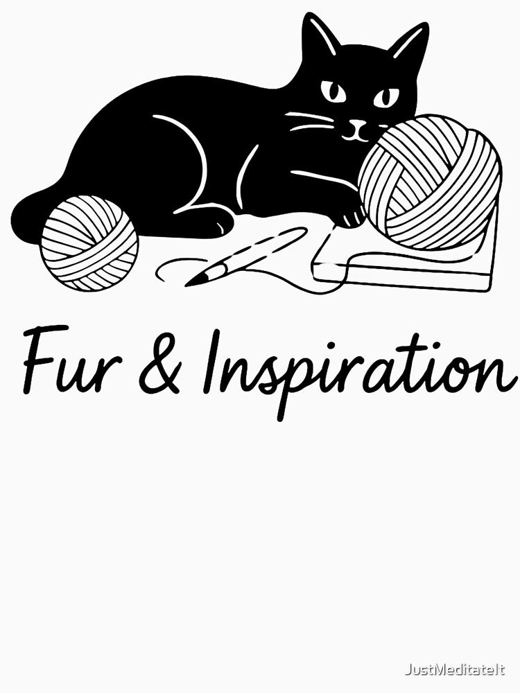 Fur & Inspiration – Cozy Hoodie and T-Shirt for Cat Lovers – Warm and Funny Design by JustMeditateIt Sweatshirt (Image 3)
