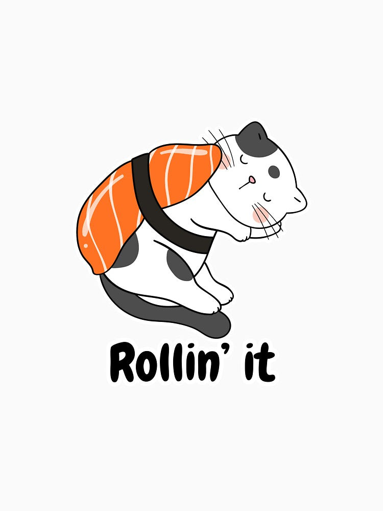 Rollin' it. Sushi Lover by Pawshimi Studio T-Shirts, Hoodie, Sweatshirt | BlankRebels.com (Image 3)